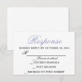 Elegant Wedding Moderne Uitnodigingskaart RSVP Kaartje (Voorkant / Achterkant)