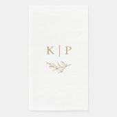 Elegant Wedding Monogram Greenery  Servet (Voorkant)