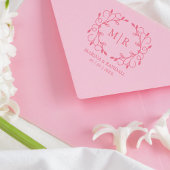 Elegant Wedding Monogram Ornament Initialen Rubberstempel