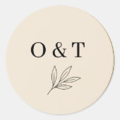 Elegant Wedding Monogram Sticker – Personalized  (Voorkant)