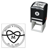 Elegant Wedding Monogram Zelfinktende Stempel (In situ)