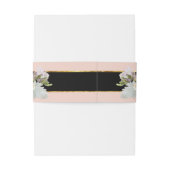 Elegant Wedding Monogrammed Roos in Succulents Pin Uitnodigingen Wikkel (Achterkant Voorbeeld)