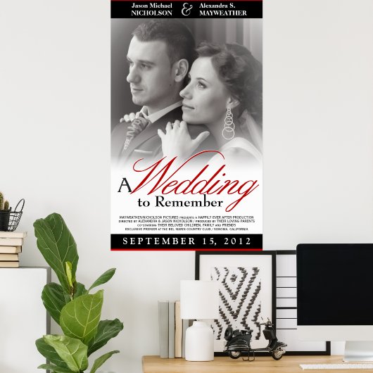 Elegant Wedding Movie Poster - Aangepaste afmeting (Thuiskantoor)