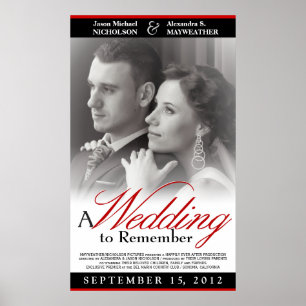 Elegant Wedding Movie Poster - Aangepaste afmeting