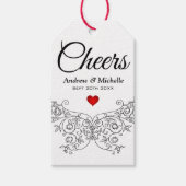 Elegant Wedding Mr. en Mrs. Gepersonaliseerd Cadeaulabel (Voorkant)