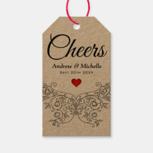 Elegant  Wedding Mr. en Mrs. Gepersonaliseerd Cadeaulabel