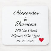 Elegant Wedding Muismat (Voorkant)