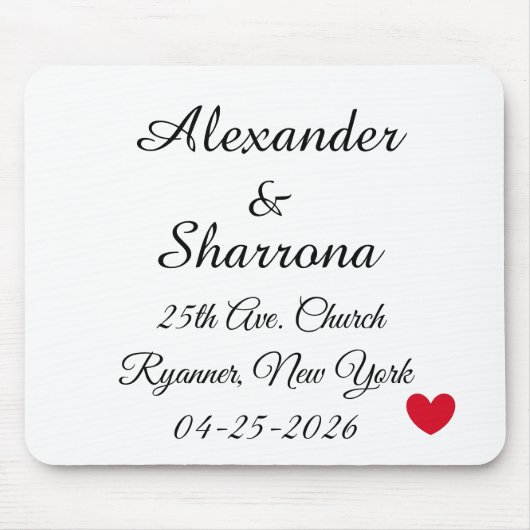 Elegant Wedding Muismat (Voorkant)