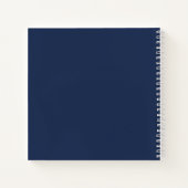 Elegant Wedding Navy Blue Chic Budget Guest Book Notitieboek (Achterkant)