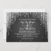 Elegant Wedding Night Dazzle Black Kaart (Achterkant)