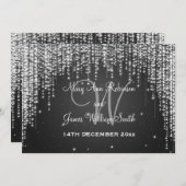 Elegant Wedding Night Dazzle Black Kaart (Voorkant / Achterkant)