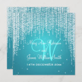 Elegant Wedding Night Dazzle Blue Kaart (Voorkant / Achterkant)