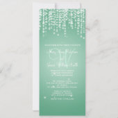 Elegant Wedding Night Dazzle Mint Green Kaart (Achterkant)