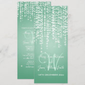 Elegant Wedding Night Dazzle Mint Green Kaart (Voorkant / Achterkant)