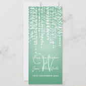 Elegant Wedding Night Dazzle Mint Green Kaart (Voorkant)