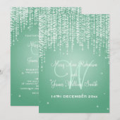 Elegant Wedding Night Dazzle Mint Green Kaart (Voorkant / Achterkant)