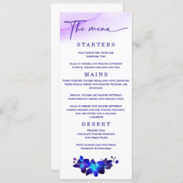 Elegant Wedding Paars en Blue Orchid Wedding Menu