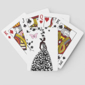 Elegant Wedding Palling Cards Butterflies Pokerkaarten (Achterkant)