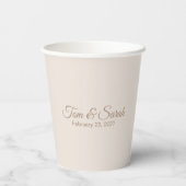 Elegant Wedding Papieren Bekers (Achterkant)