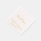 Elegant Wedding Party Pink Faux Gold Paper Napkins Servet (Hoek)