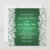 Elegant Wedding Party Sparkle Emerald Green Kaart (Voorkant)