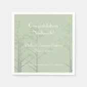 Elegant Wedding Passen getrouwd Sage Green Tree Ar Servetten (Voorkant)