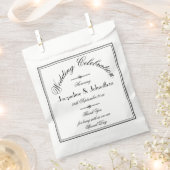 Elegant Wedding Personalized Chic Wedding Snoep Bedankzakje (Geknipt)