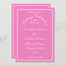 Elegant Wedding Personalized Names Chic Pink