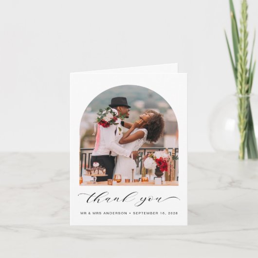 Elegant Wedding Photo Arling Lijst Hartelijk dank Bedankkaart