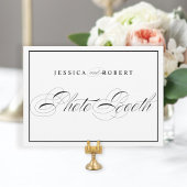 Elegant Wedding Photo Booth Sign Black Border