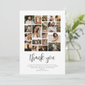 Elegant Wedding Photo Collage Bedankkaart (Staand voorkant)