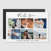 Elegant Wedding Photo Collage Hartelijk dank (Voorkant / Achterkant)