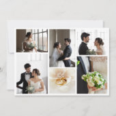 Elegant Wedding Photo Collage Hartelijk dank Bedankkaart (Voorkant)