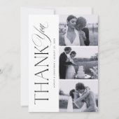 Elegant Wedding Photo Collage Hartelijk dank Bedankkaart (Voorkant)