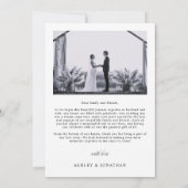 Elegant Wedding Photo Collage Hartelijk dank Bedankkaart (Achterkant)