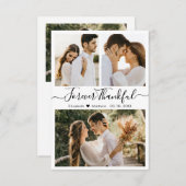 Elegant Wedding Photo Collage Hartelijk dank Bedankkaart (Voorkant / Achterkant)