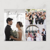 Elegant Wedding Photo Collage Hartelijk dank Briefkaart (Voorkant)