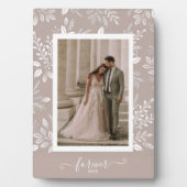 Elegant Wedding Photo Frameless Afbeelding Easel Fotoplaat (voorkant)
