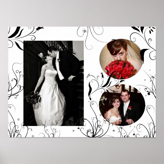 Elegant Wedding Photo Lijst Print (Voorkant)