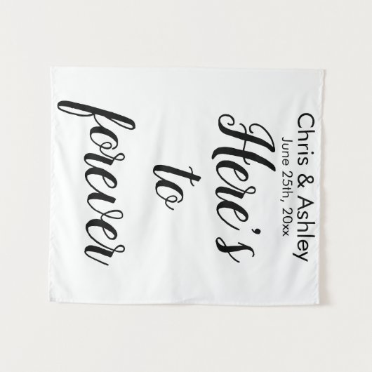 Elegant Wedding Photo Prop Foto Booth Backdrop Wandkleed (Voorkant (horizontaal))