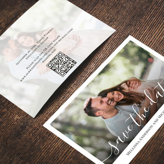 Elegant Wedding Photo Save the Date