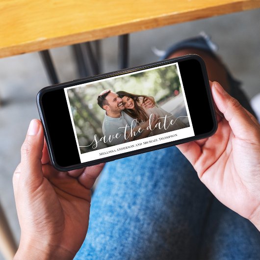 Elegant Wedding Photo Save the Date