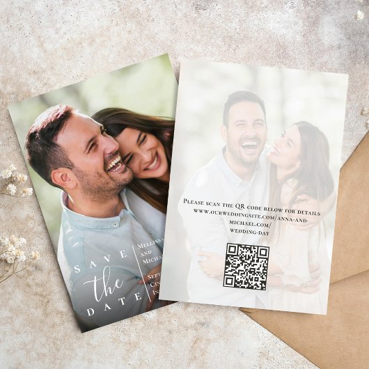 Elegant Wedding Photo Save the Date
