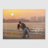 Elegant Wedding Photo Save the Date Magnetic Kaart (Voorkant)