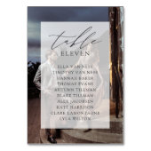 Elegant Wedding Photo Seating Chart Kaart (Voorkant)