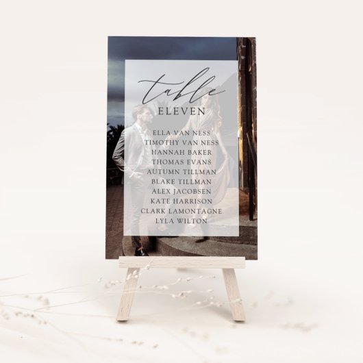 Elegant Wedding Photo Seating Chart Kaart