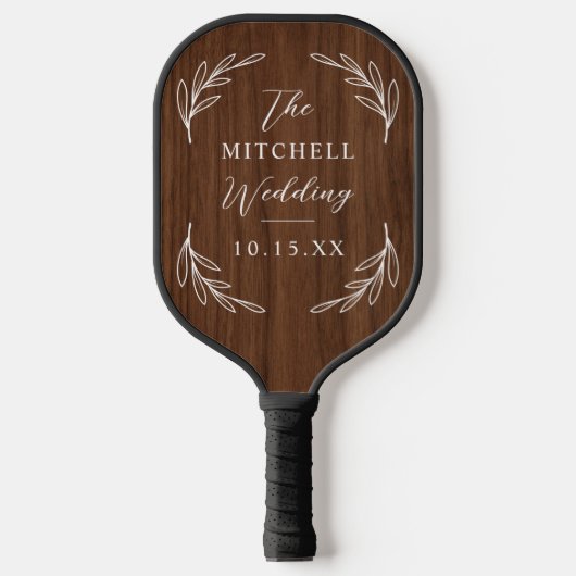 Elegant Wedding Pickleball Paddle (Voorkant)