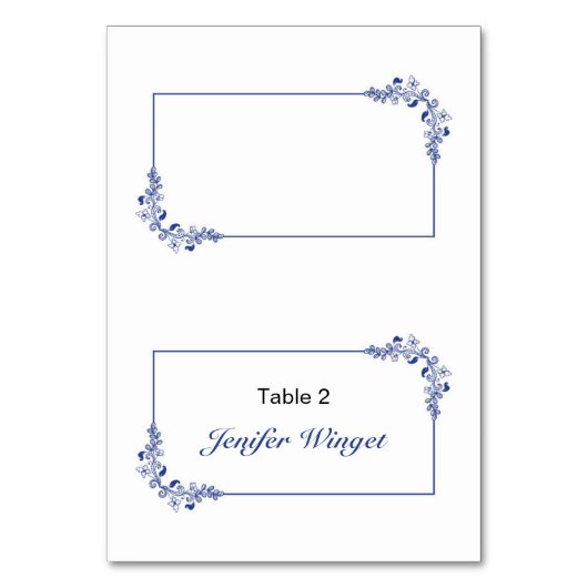 Elegant Wedding Place Card Kaart (Voorkant)