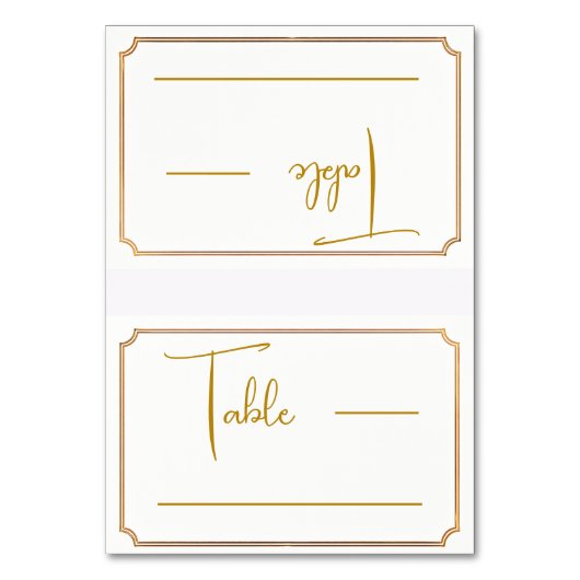 Elegant Wedding Place Card Kaart (Voorkant)