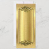 Elegant Wedding Place Cards, Gold Kaart (Achterkant)